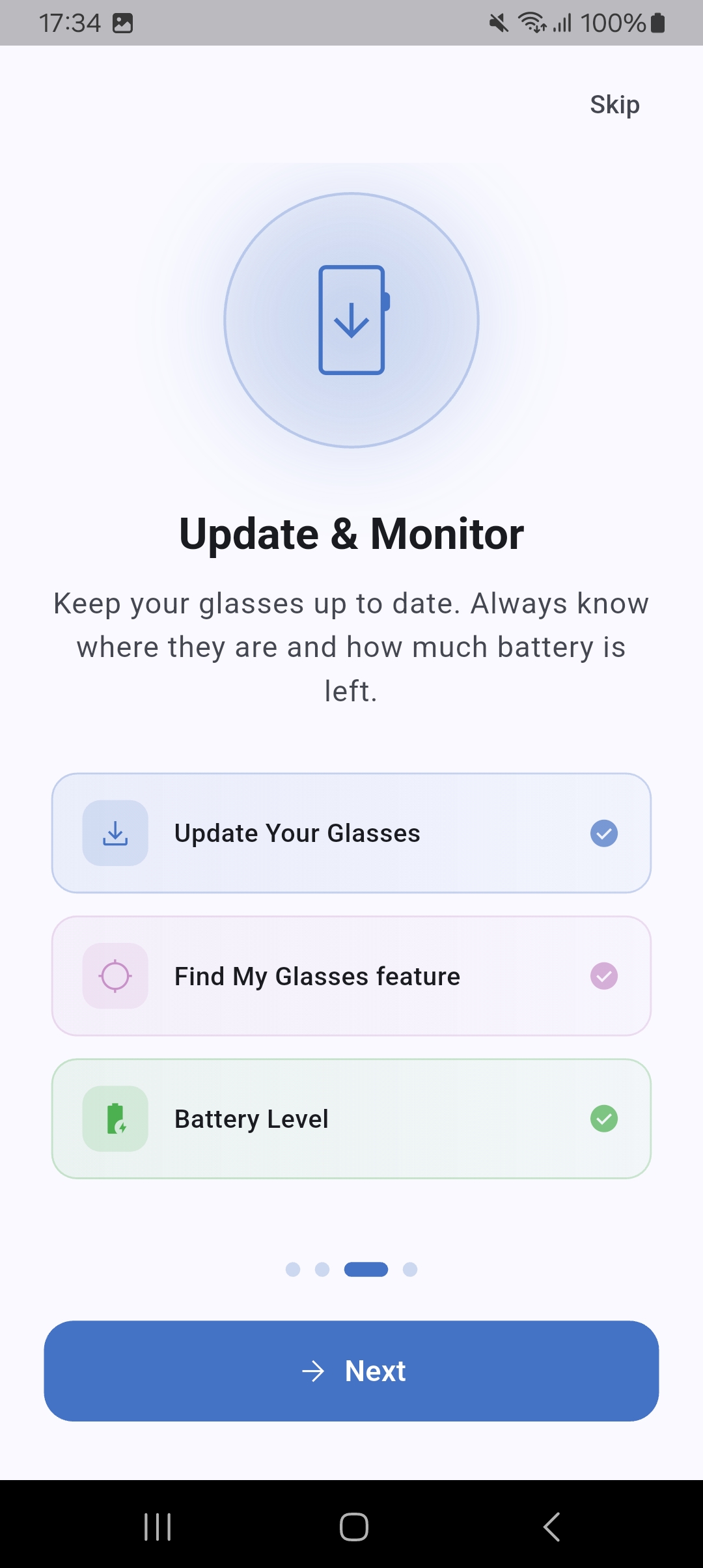 Slide di onboarding 3: Aggiorna e monitora